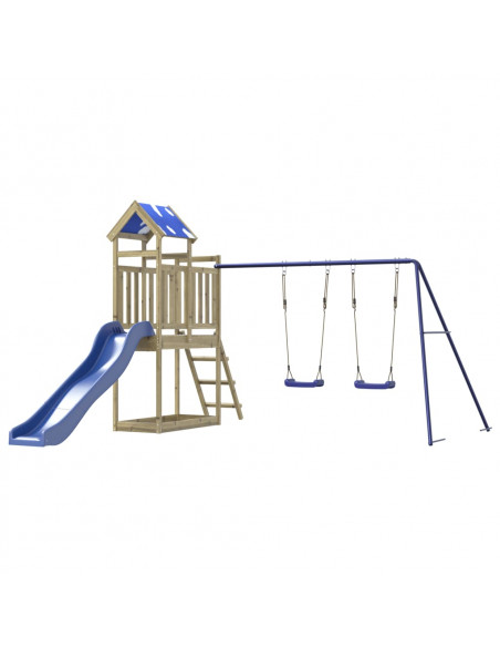 Set da Gioco da Esterno in Legno di Pino Impregnato