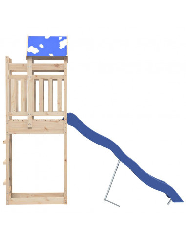 Set da Gioco da Esterno in Legno Massello di Pino