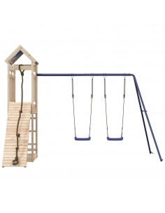 Set da Gioco da Esterno in Legno Massello di Pino 2