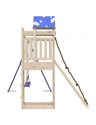 Set da Gioco da Esterno in Legno Massello di Pino