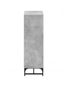 Credenza con Ante in Vetro Grigio Cemento 35x37x120 cm 2