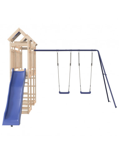 Set da Gioco da Esterno in Legno Massello di Pino