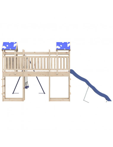 Set da Gioco da Esterno in Legno Massello di Pino