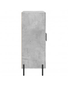 Credenza Grigio Cemento 69,5x34x90 cm in Legno Multistrato 2