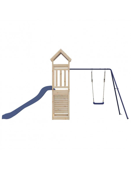 Set da Gioco da Esterno in Legno Massello di Pino