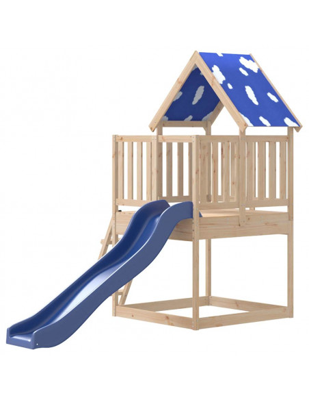 Set da Gioco da Esterno in Legno Massello di Pino