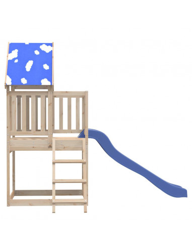 Set da Gioco da Esterno in Legno Massello di Pino