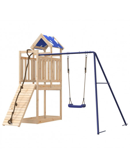 Set da Gioco da Esterno in Legno Massello di Pino