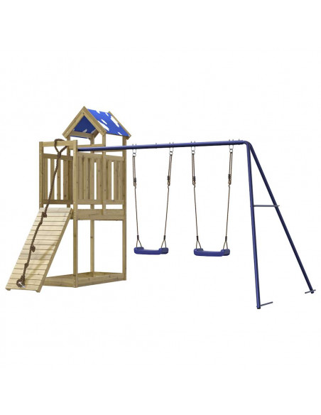 Set da Gioco da Esterno in Legno di Pino Impregnato