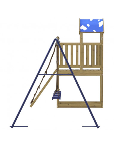 Set da Gioco da Esterno in Legno di Pino Impregnato