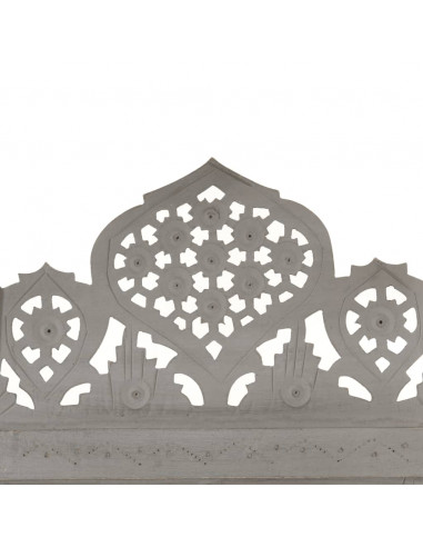 Divisorio 3 Pannelli Intagliato Grigio 120x165cm Mango Massello