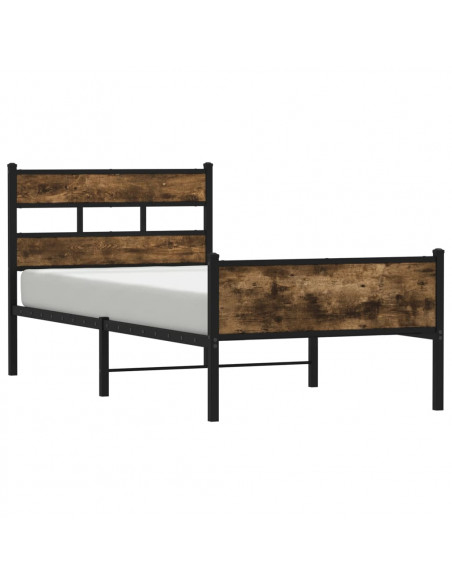 Giroletto senza Materasso Rovere Fumo 80x200 cm in Truciolato