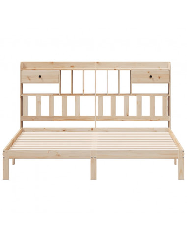 Letto Libreria senza Materasso 180x200 cm in Legno di Pino