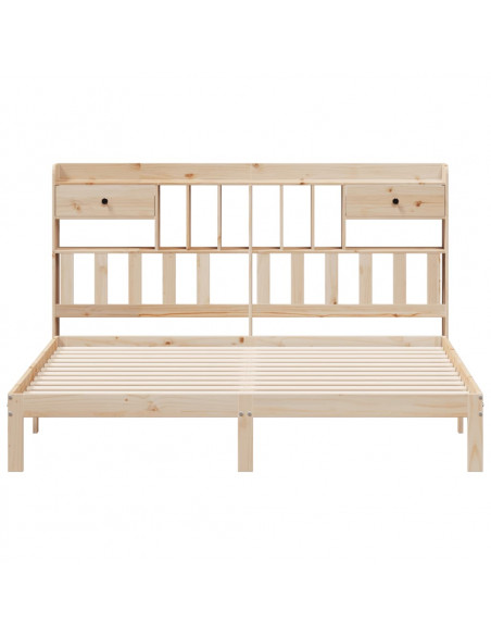 Letto Libreria senza Materasso 180x200 cm in Legno di Pino