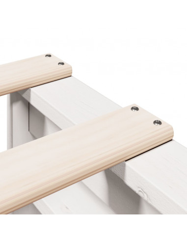 Letto Libreria senza Materasso Bianco 140x200 cm Legno di Pino