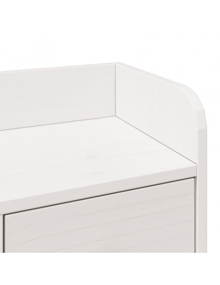 Letto Libreria senza Materasso Bianco 140x200 cm Legno di Pino