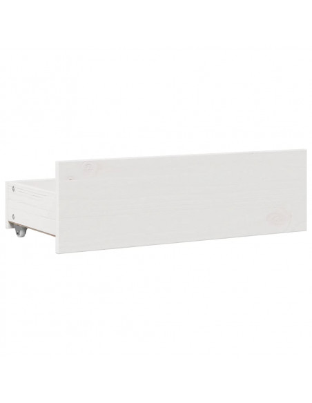 Letto Libreria senza Materasso Bianco 160x200 cm Legno di Pino