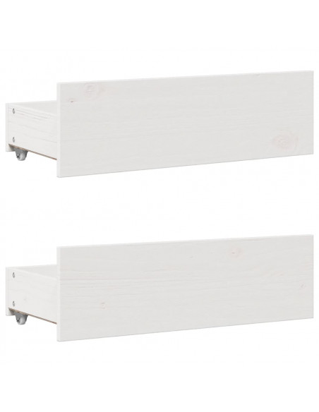Letto Libreria senza Materasso Bianco 160x200 cm Legno di Pino