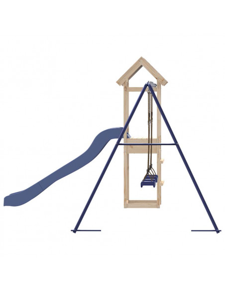 Set da Gioco da Esterno in Legno Massello di Pino