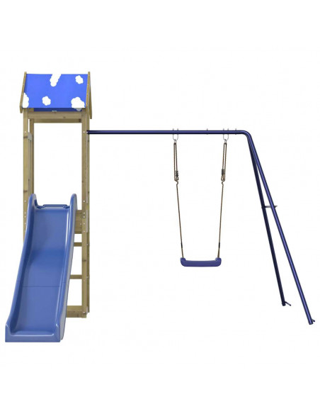 Set da Gioco da Esterno in Legno di Pino Impregnato