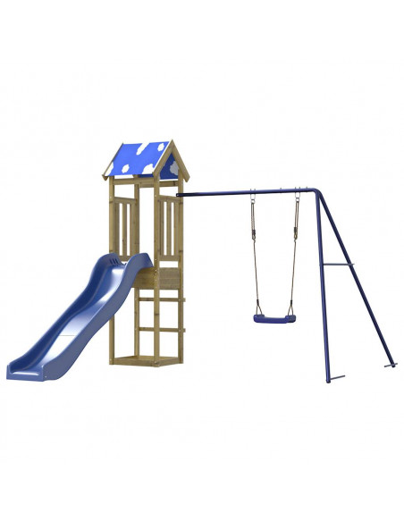 Set da Gioco da Esterno in Legno di Pino Impregnato