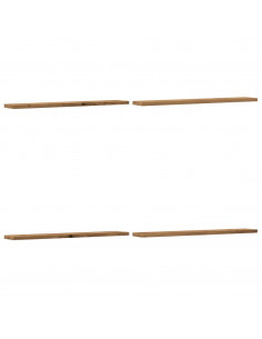 Mensole Parete 4pz Rovere Artigianale 60x20x1,5cm in Truciolato 2