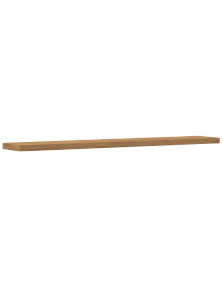 Mensole Parete 4pz Rovere Artigianale 60x20x1,5cm in Truciolato
