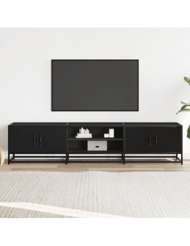 Mobile Porta TV Nero 180x35x41 cm in Truciolato