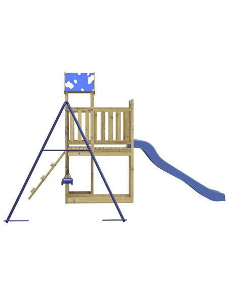 Set da Gioco da Esterno in Legno di Pino Impregnato