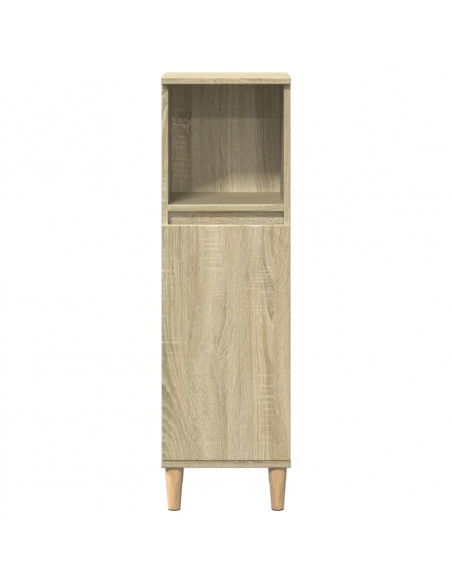 Set Mobili da Bagno 3 pz Rovere Sonoma in Legno Multistrato