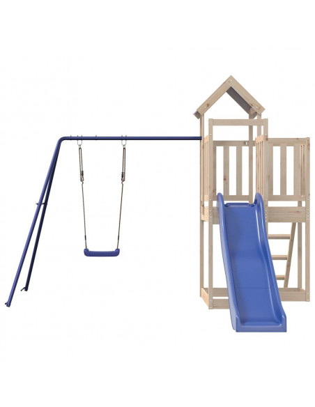 Set da Gioco da Esterno in Legno Massello di Pino