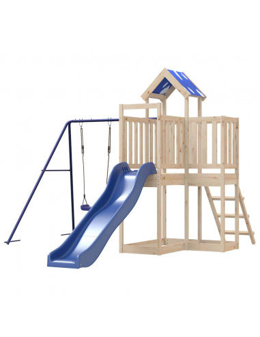 Set da Gioco da Esterno in Legno Massello di Pino