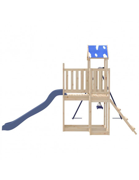 Set da Gioco da Esterno in Legno Massello di Pino