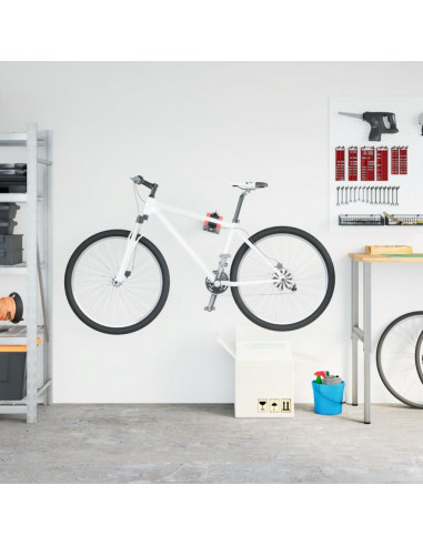 Supporto Riparazione Bici da Parete Pieghevole in Acciaio