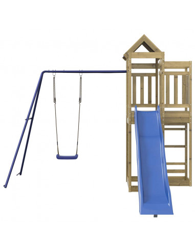 Set da Gioco da Esterno in Legno di Pino Impregnato