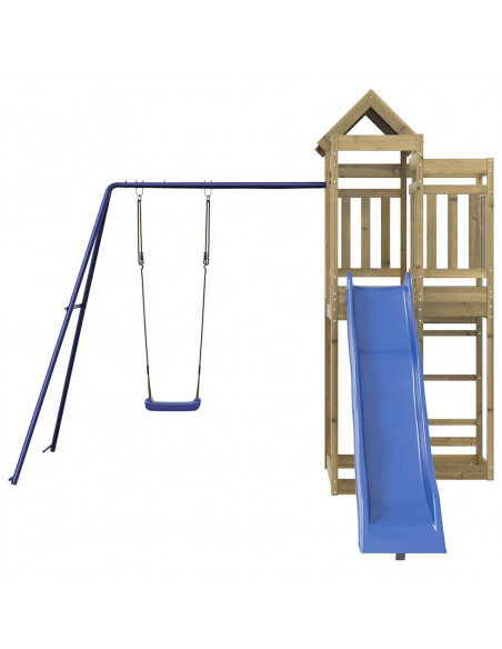 Set da Gioco da Esterno in Legno di Pino Impregnato