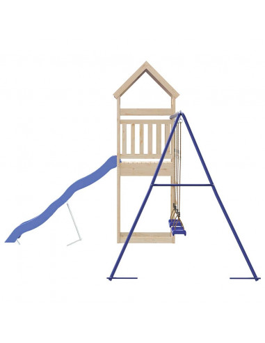 Set da Gioco da Esterno in Legno Massello di Pino