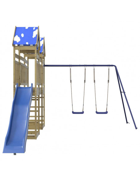 Set da Gioco da Esterno in Legno di Pino Impregnato