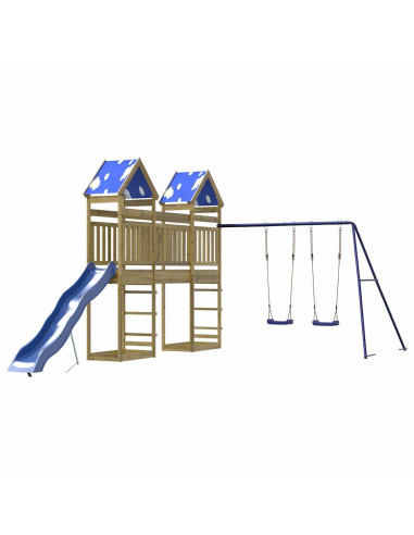 Set da Gioco da Esterno in Legno di Pino Impregnato