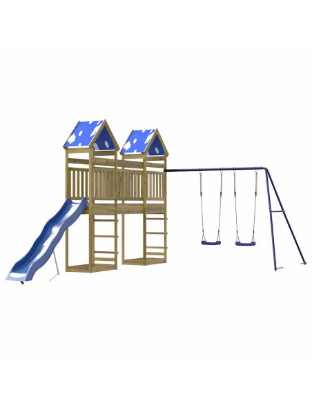 Set da Gioco da Esterno in Legno di Pino Impregnato