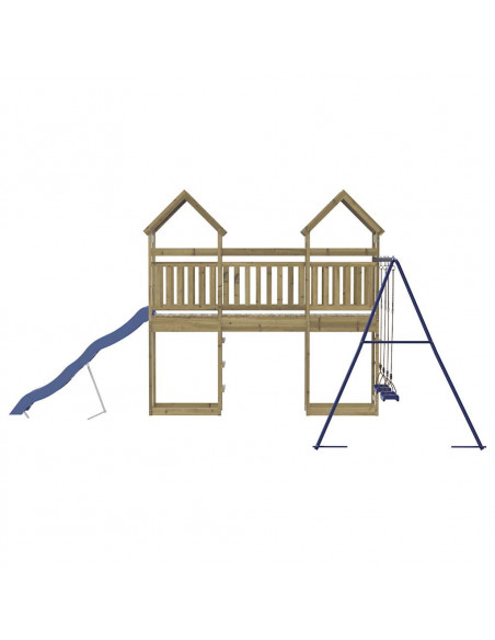 Set da Gioco da Esterno in Legno di Pino Impregnato