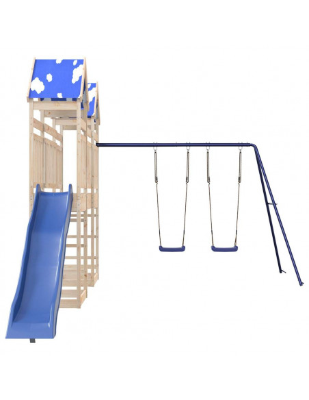 Set da Gioco da Esterno in Legno Massello di Pino