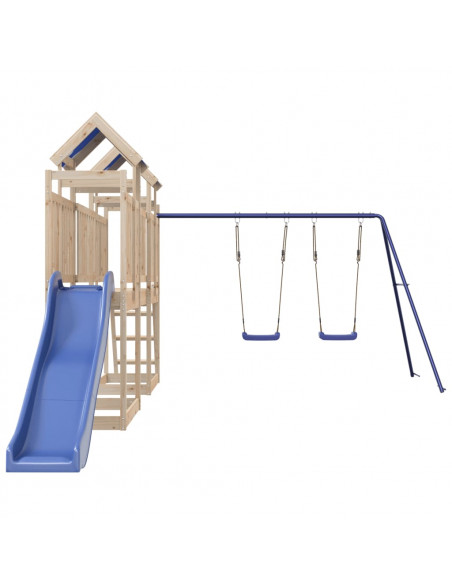 Set da Gioco da Esterno in Legno Massello di Pino