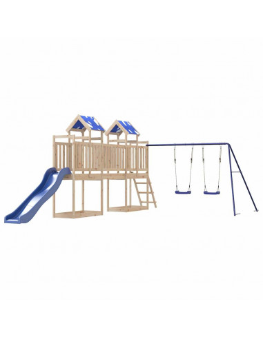 Set da Gioco da Esterno in Legno Massello di Pino