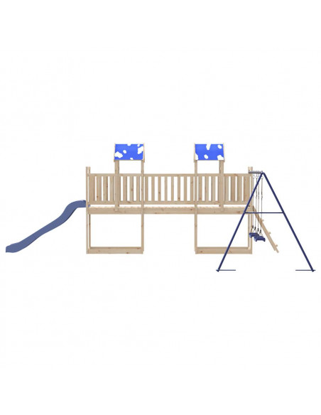 Set da Gioco da Esterno in Legno Massello di Pino