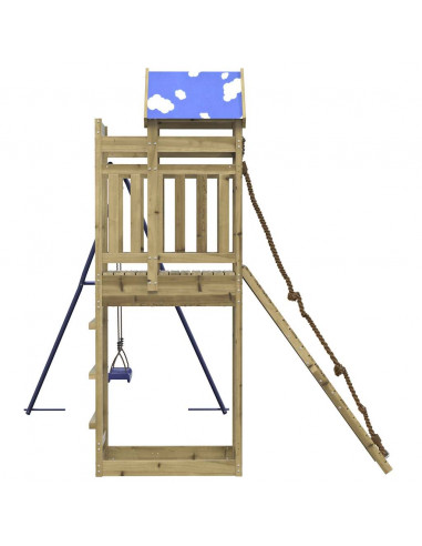 Set da Gioco da Esterno in Legno di Pino Impregnato