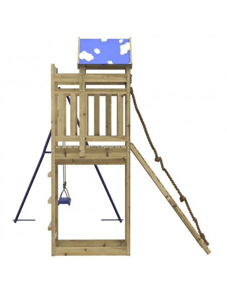 Set da Gioco da Esterno in Legno di Pino Impregnato
