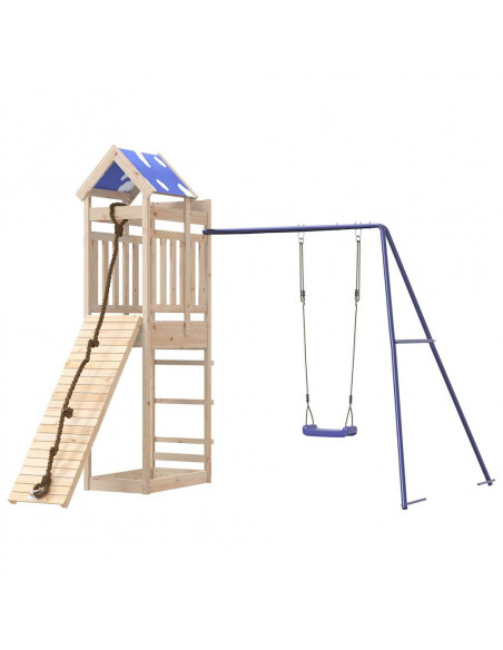 Set da Gioco da Esterno in Legno Massello di Pino