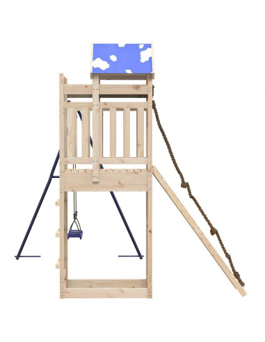 Set da Gioco da Esterno in Legno Massello di Pino