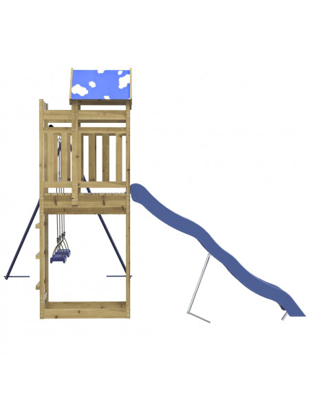 Set da Gioco da Esterno in Legno di Pino Impregnato